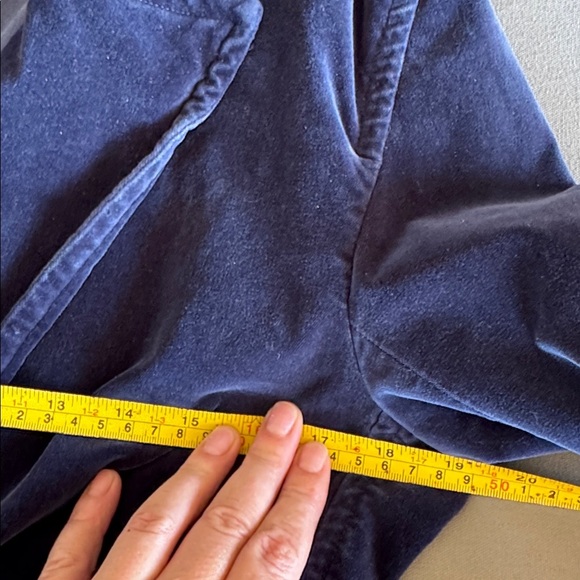 Twill Twenty Two Navy Velvet Blazer Size Large - Picture 9 of 10